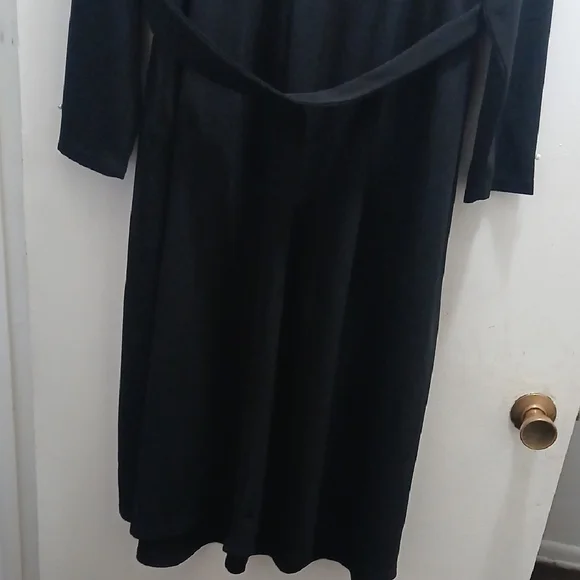 BloomChic Black Long Sleeve Dress with Pearl Accents - Picture 10 of 12